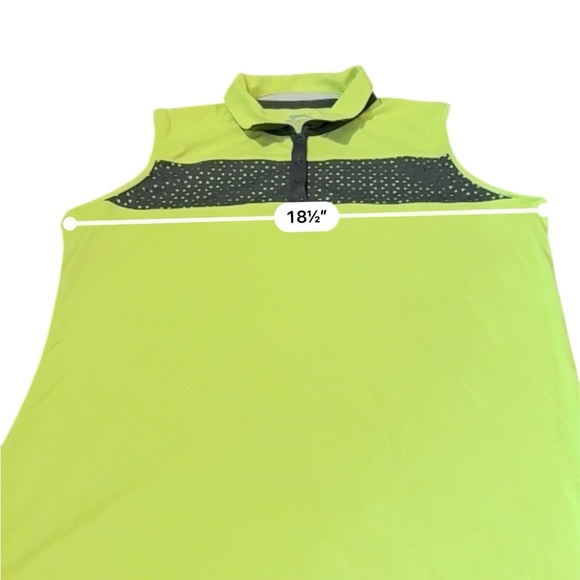 Slazenger Neon Yellow Gray Golf Set‎ Women’s Size Medium Sleeveless Polo Skort - Picture 5 of 14